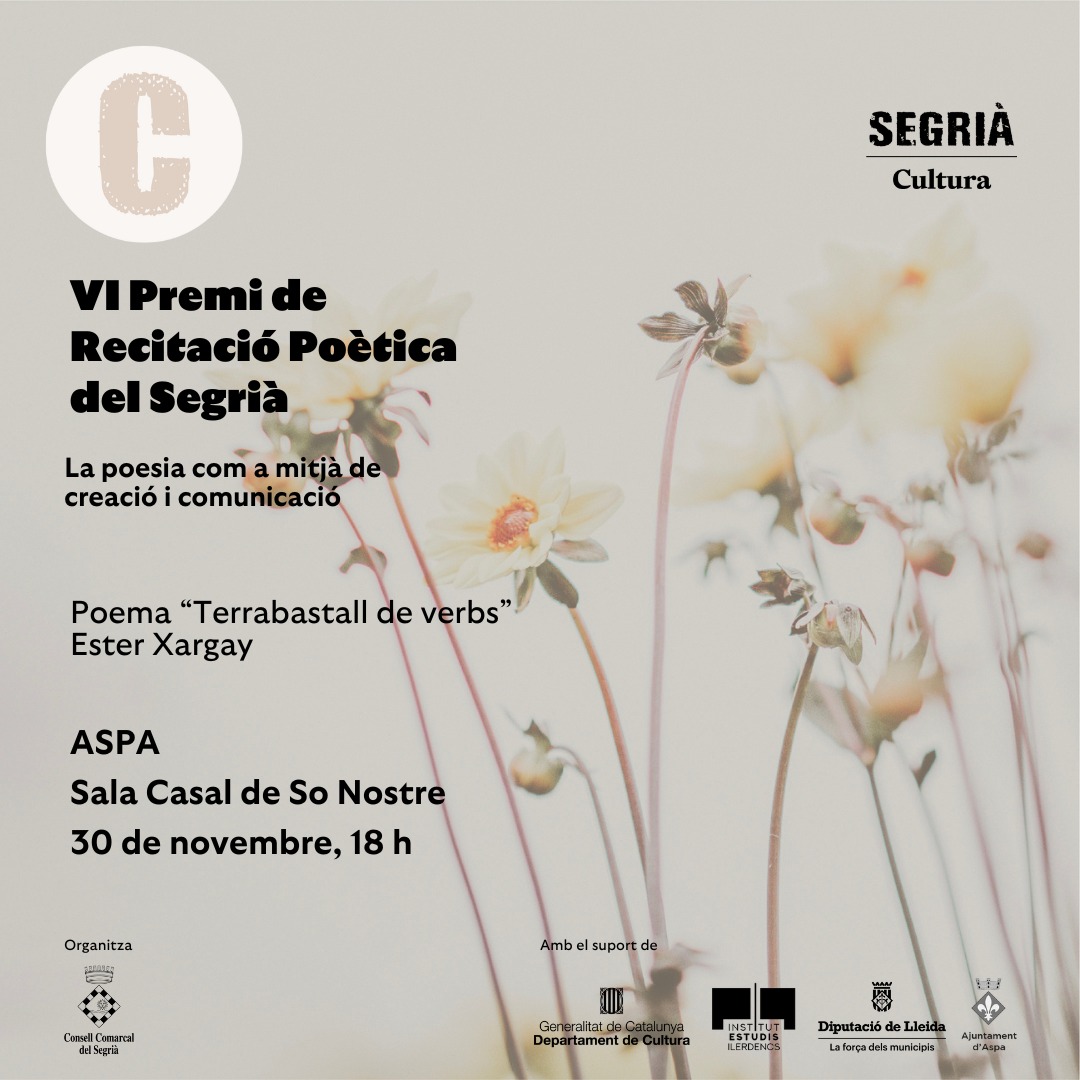 Cartell Premi Recitació Poètica