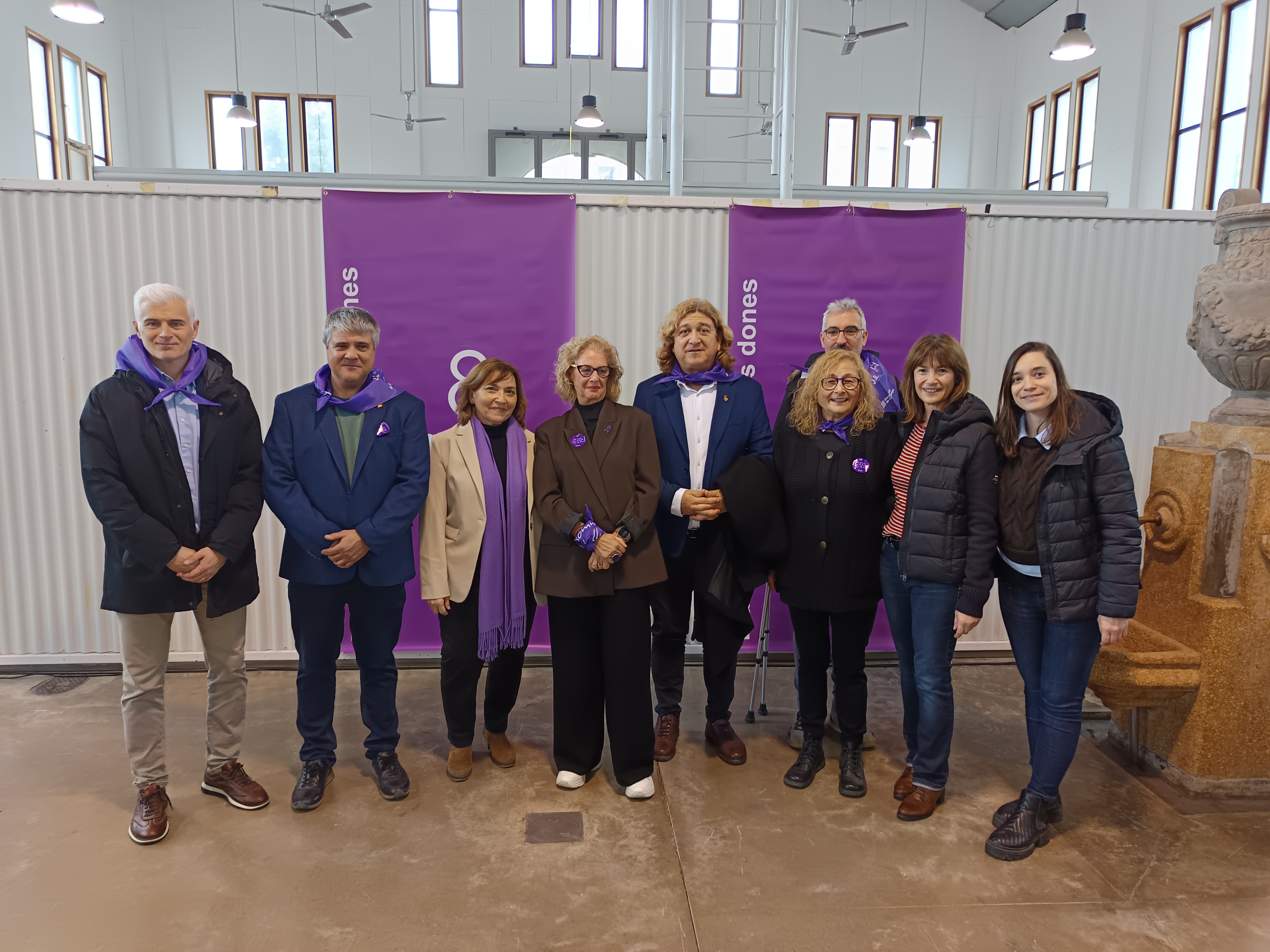 Representants del Consell Comarcal amb Romia, Bosch i Revés