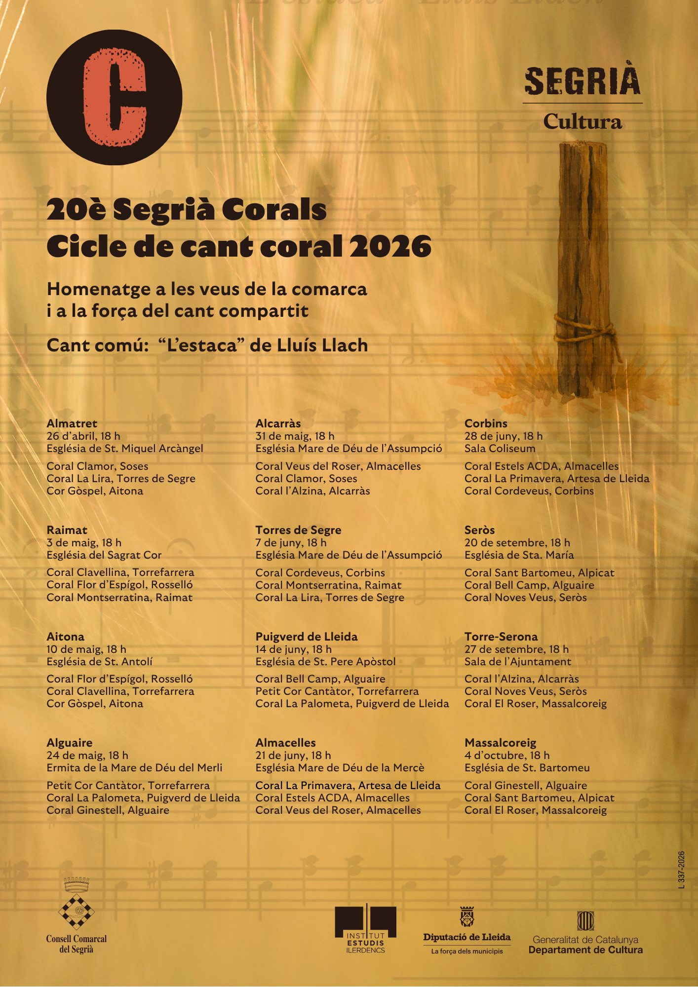 cartell Segrià Corals 2026