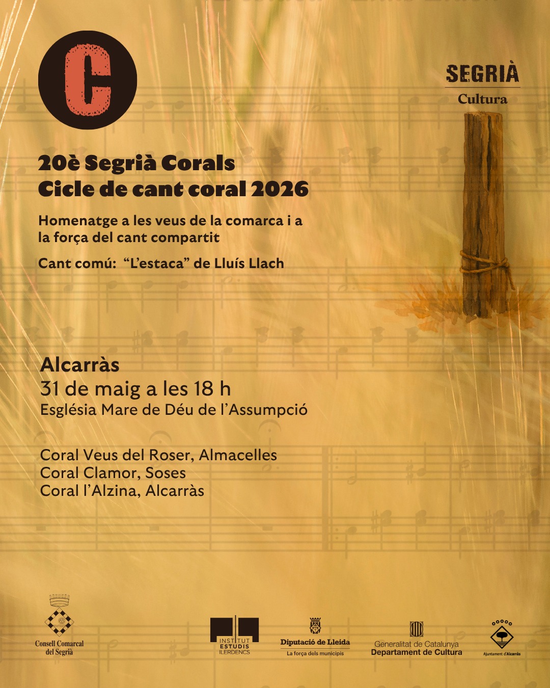 Cartell de Segrià Corals a Alcarràs