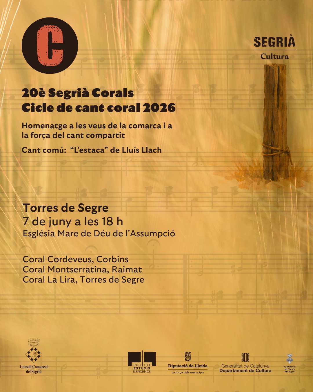 Cartell del concert a Torres de Segre 2026