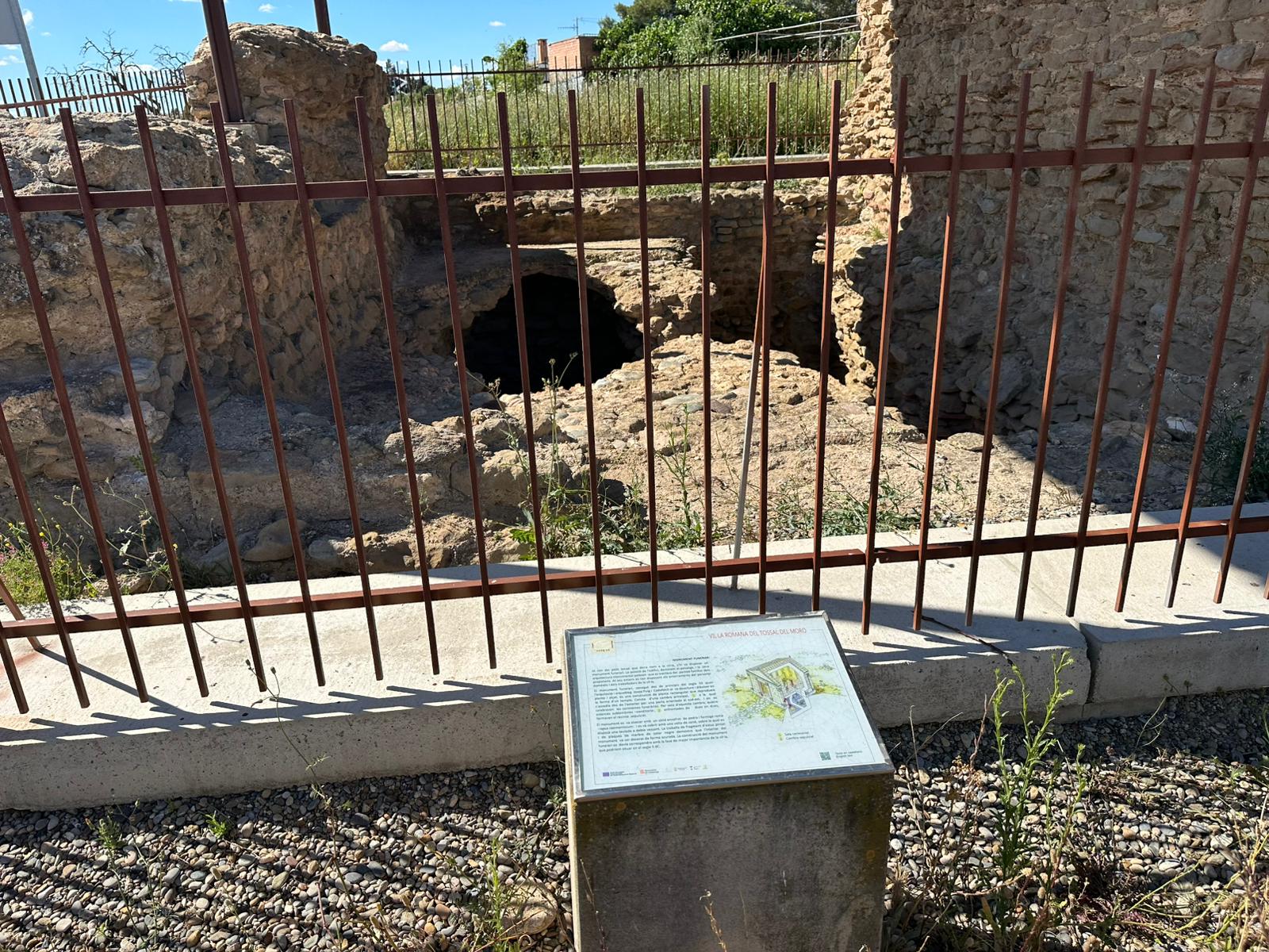Les restes de la vil·la romana de Corbins
