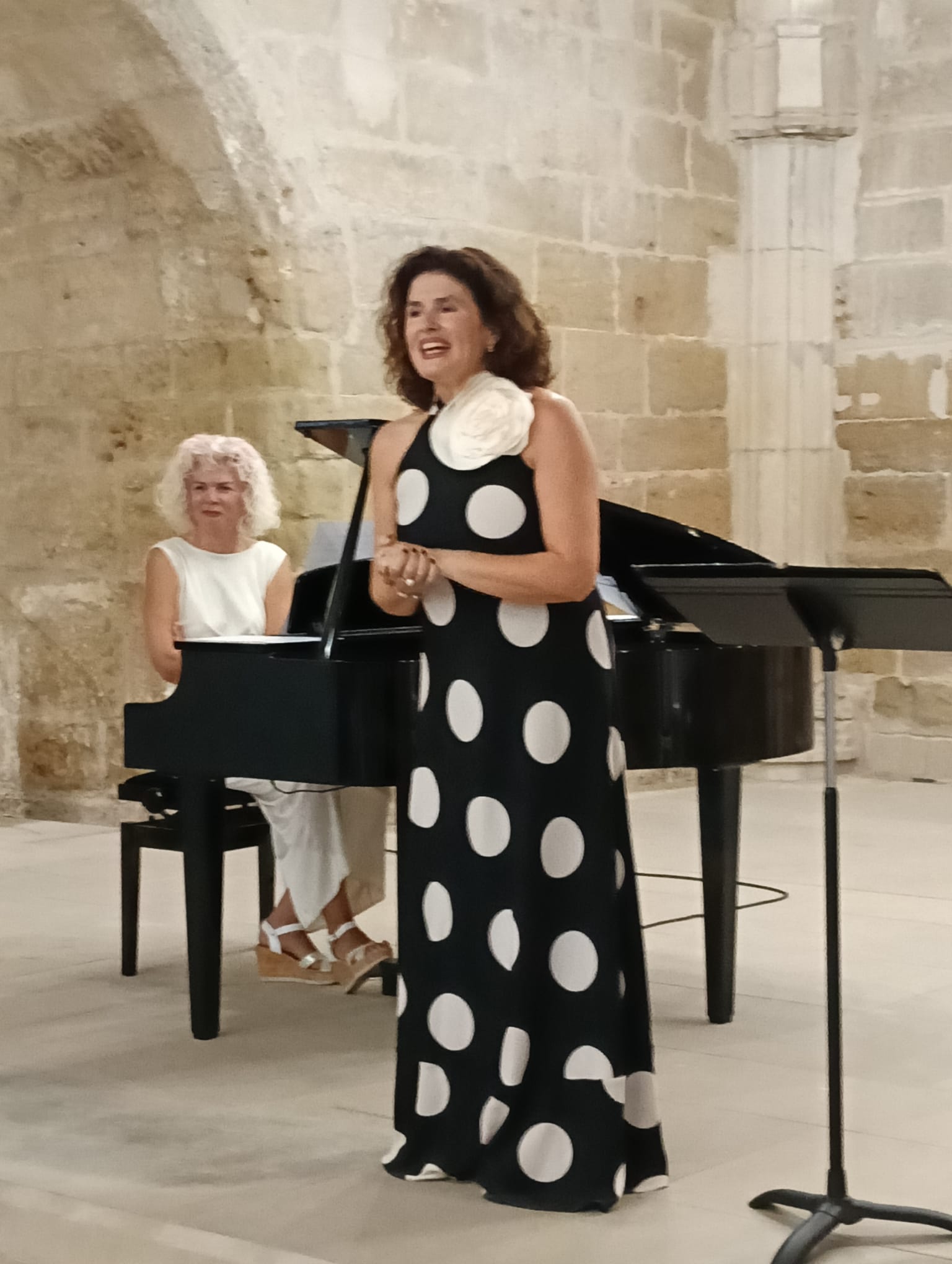 Iolanda Dolcet i Okasana Shymanska en un moment del concert