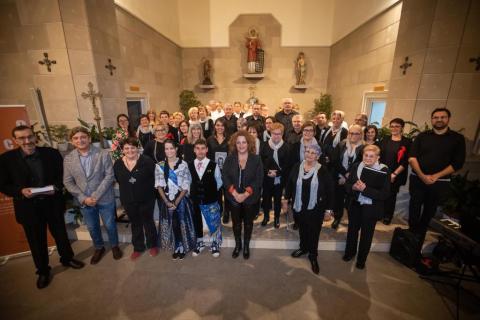 Foto de família del concert de cloenda, celebrat a Soses