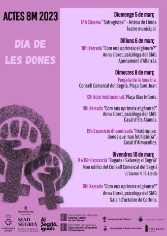 Cartell amb els actes programats