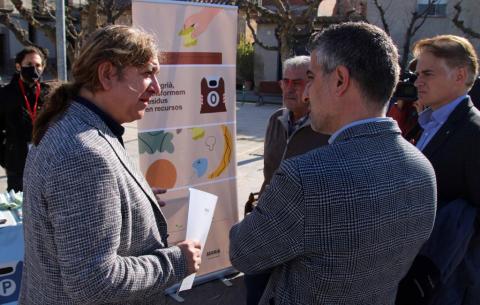 David Masot, durant la presentació de la campanya a Alfés