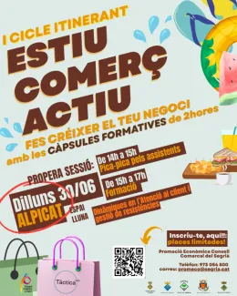 Cartell de la sessió "Estiu Comerç Actiu" a Alpicat
