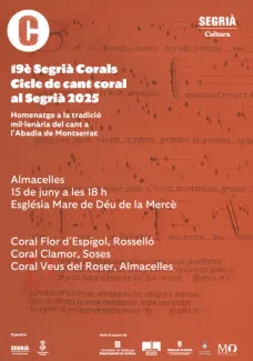 Actuació de les corals d’Almacelles, Rosselló i Soses aquest diumenge