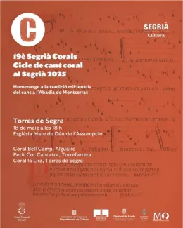 L'església de Torres de Segre acull tres formacions de Segrià Corals aquest diumenge