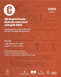 Maials acull diumenge el quart concert de Segrià Corals