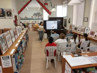 Alma Marín a la Biblioteca Josep Lladonosa