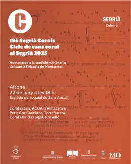 Aitona rebrà diumenge corals d’Almacelles, Rosselló i Torrefarrera