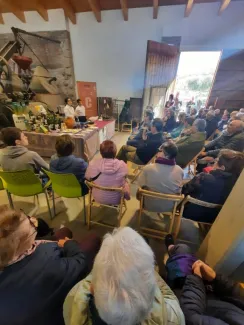 Un moment de l'activitat a Alfés