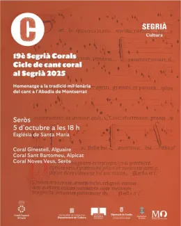 L’església de Santa Maria de Seròs acull demà el desè concert de Segrià Corals