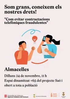 Cartell de la xerrada a Almacelles