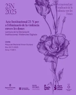 Cartell 25-N de l'acte institucional a Lleida