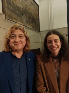 David Masot amb la guanyadora Núria Preixens