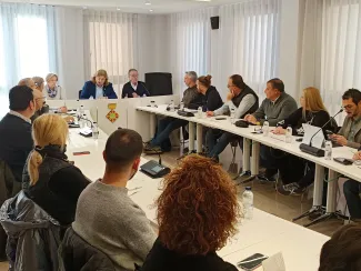 Un moment del Consell de les Alcaldies d'avui