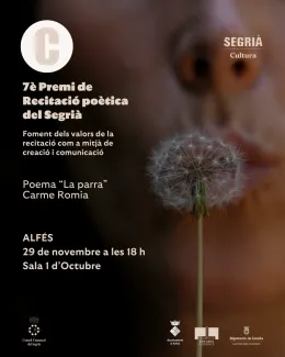 Cartell del 7è Premi de Recitació Poètica del Segrià