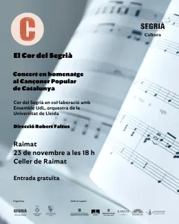 Cartell del concert del Cor del Segrià