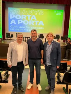 Masot i Ribes assisteixen als 25 anys del Porta a Porta a Tiana