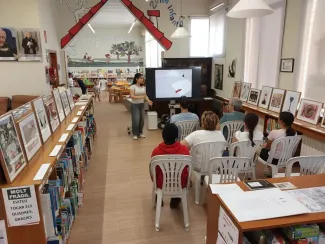 Alma Marín a la Biblioteca Josep Lladonosa