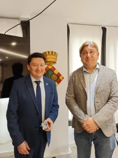 Josep Torres Massot amb el president David Masot