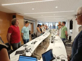 Minut de silenci en memòria de Josep Solsona