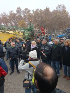 Els convocants de la tractorada, als Camps Elisis