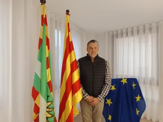 Kleber Esteve, a la seu del Consell Comarcal del Segrià