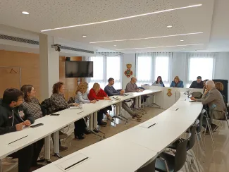 Un moment de la reunió d'avui