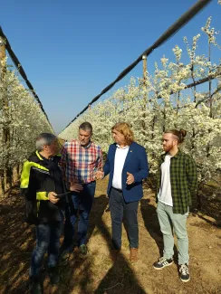 Kleber Esteve, David Masot i Àxel Curcó parlen amb Xavier Font