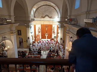 Vista des del cor de l'església
