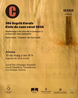 Cartell del concert de Segrià Corals a Aitona