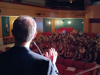 Francesc Torralba durant la seva ponència