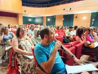 Pau Capell, tècnic de sensellarisme, en el torn de preguntes