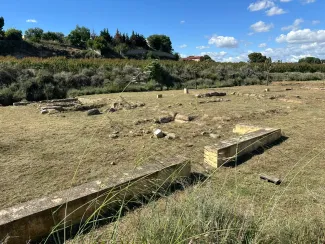 Aspecte de la necròpolis de Corbins