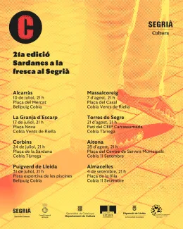 Cartell general de Sardanes a la Fresca al Segrià de 2026