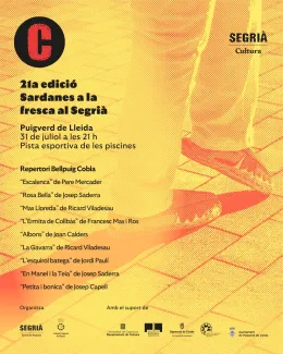 Cartell Sardanes a la fresca a Puigverd de Lleida amb repertori