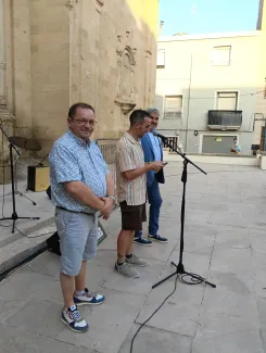 L'alcalde Josep Antoni Romia, Gerard Plaza i Àlvaro Boqué