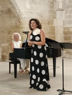 Iolanda Dolcet i Okasana Shymanska en un moment del concert