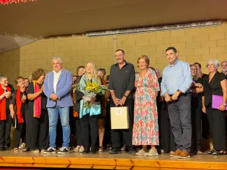 Les tres corals amb Àlvaro Boqué, Emy Boira, Ramon Curcó, M. Teresa Piqué i Agustí Jiménez