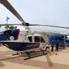 Helicòpter dels Mossos avui en exhibició a la Llotja