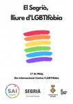 Adhesió al Dia Internacional Contra l'Homofòbia: gaifòbia, lesbofòbia, transfòbia i bifòbia, que se celebra aquest dilluns